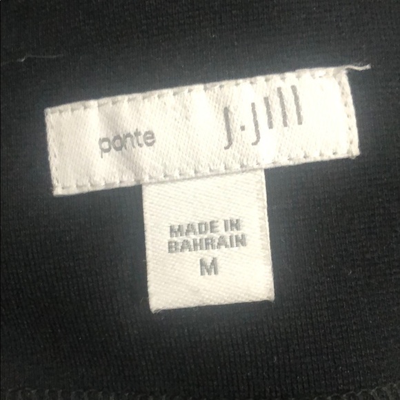 J. Jill Ponte Long Sleeve Top Size Medium Black - Picture 2 of 3